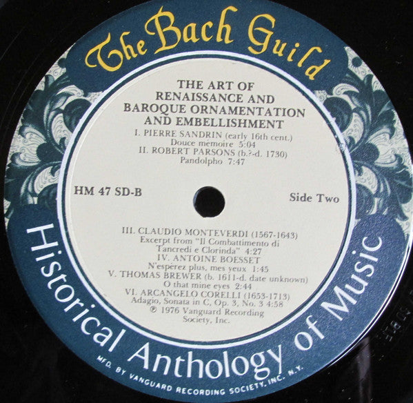 Various – The Art Of Renaissance And Baroque Ornamentation And Embellishment (2xLP) LP vinyl record, image 6 of 8