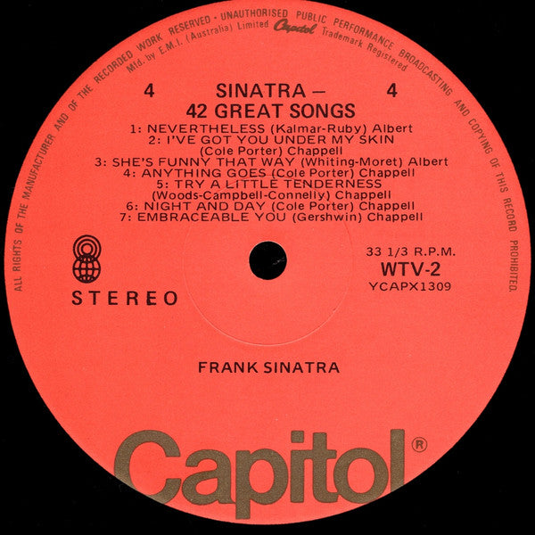 Frank Sinatra – 42 Great Songs (3xLP) LP vinyl record, image 8 of 10