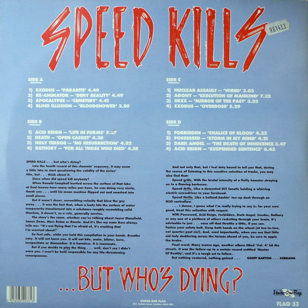 Various – Speed Kills...But Who's Dying? Volume 4 Of The Ultimate In Thrash (2xLP) LP vinyl record, image 2 of 10