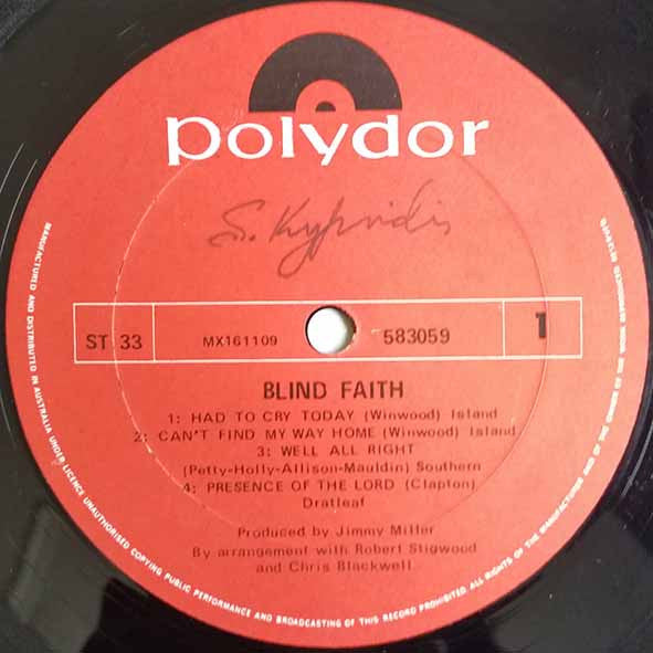 Blind Faith – Blind Faith LP vinyl record, image 3 of 4
