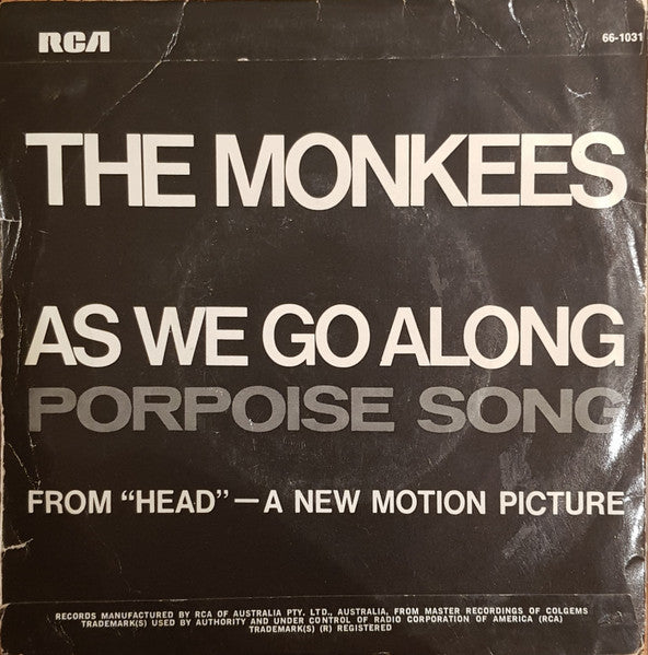 The Monkees – Porpoise Song / As We Go Along 7" vinyl record, image 2 of 5