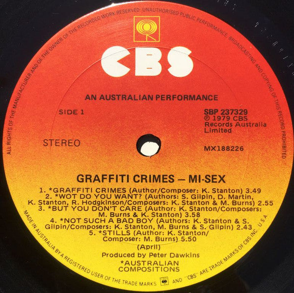 Mi-Sex – Graffiti Crimes LP vinyl record, image 3 of 6