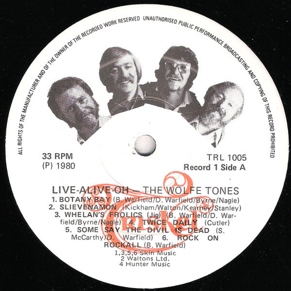 The Wolfe Tones – Live Alive-Oh (2xLP) LP vinyl record, image 2 of 8