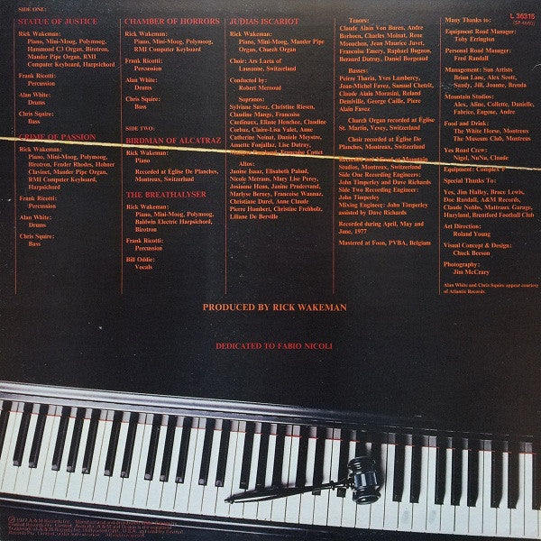 Rick Wakeman – Rick Wakeman's Criminal Record LP vinyl record, image 2 of 6