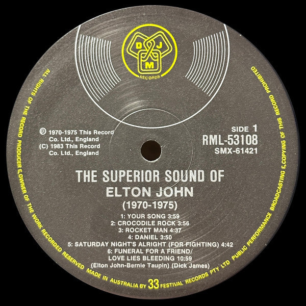 Elton John – The Superior Sound Of Elton John (1970-1975) LP vinyl record, image 5 of 6