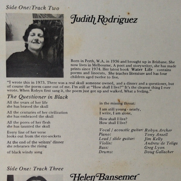 Robyn Archer – The Wild Girl In The Heart LP vinyl record, image 5 of 10
