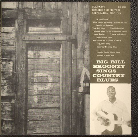 Big Bill Broonzy – Big Bill Broonzy Sings Country Blues LP vinyl record, image 1 of 4