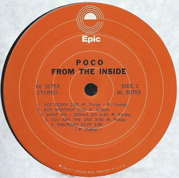 Poco – From The Inside LP vinyl record, image 4 of 5