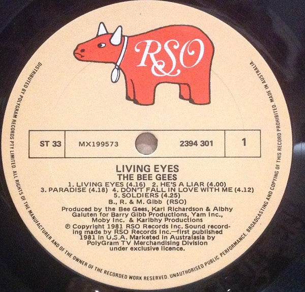 Bee Gees – Living Eyes LP vinyl record, image 3 of 8