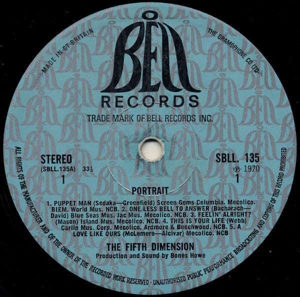 The Fifth Dimension – Portrait LP vinyl record, image 3 of 4