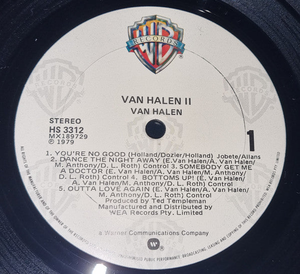 Van Halen – Van Halen II LP vinyl record, image 2 of 4
