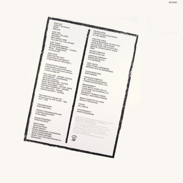 Genesis – Three Sides Live (2xLP) LP vinyl record, image 3 of 10
