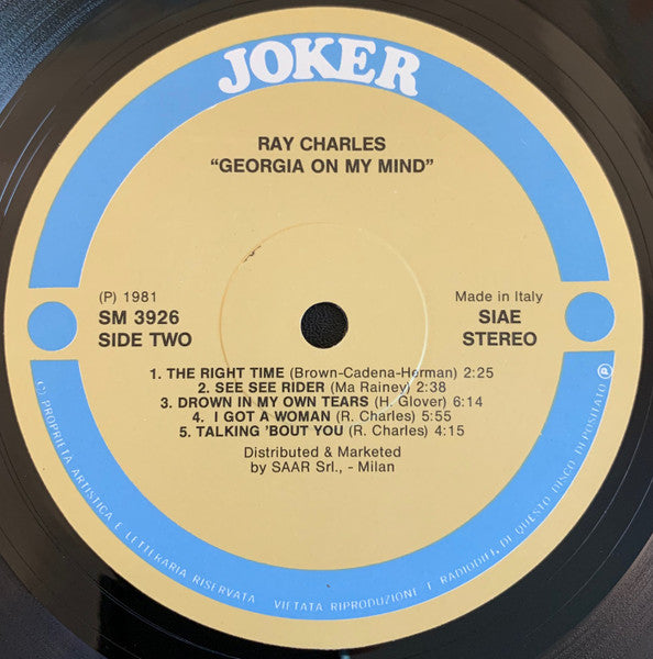 Ray Charles – Georgia On My Mind LP vinyl record, image 4 of 4