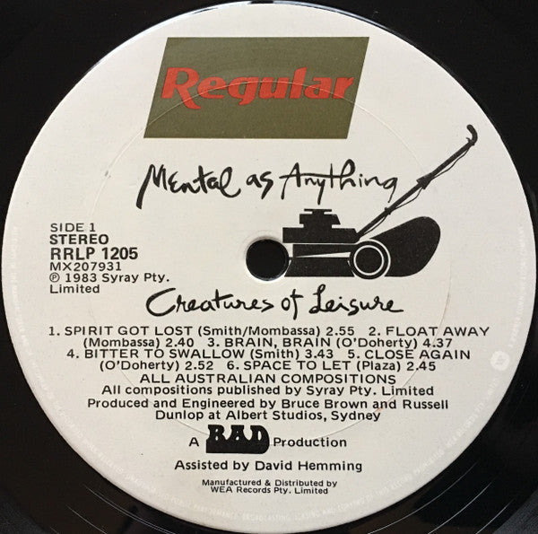 Mental As Anything – Creatures Of Leisure LP vinyl record, image 3 of 6