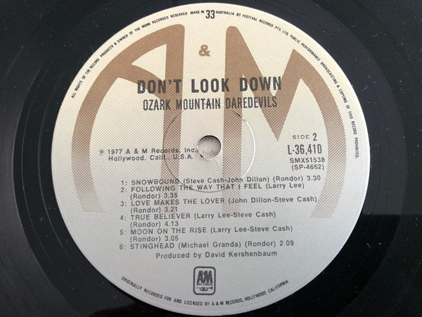 The Ozark Mountain Daredevils – Don't Look Down LP vinyl record, image 6 of 6