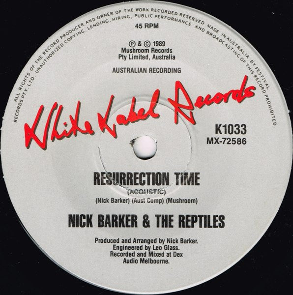 Nick Barker And The Reptiles – Make Me Smile (Come Up And See Me) 7" vinyl record, image 4 of 4