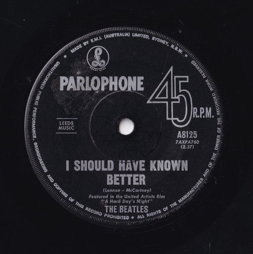 The Beatles – I Should Have Known Better 7" vinyl record, image 1 of 2