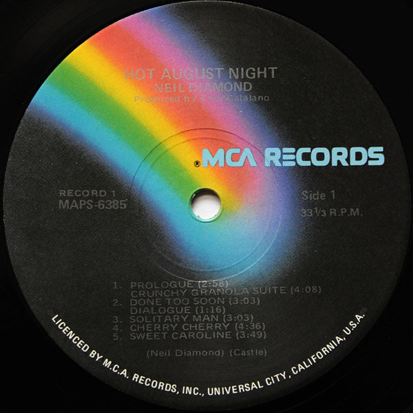 Neil Diamond – Hot August Night (2xLP) LP vinyl record, image 3 of 9