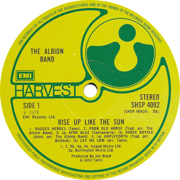 The Albion Band – Rise Up Like The Sun LP vinyl record, image 3 of 5