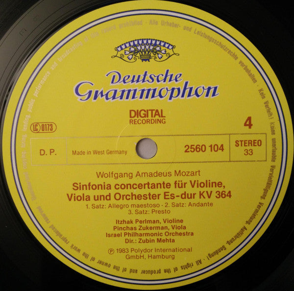 Pinchas Zukerman, Isaac Stern, Itzhak Perlman, Shlomo Mintz, Israel Philharmonic Orchestra, Zubin Mehta, Antonio Vivaldi, Johann Sebastian Bach, Wolfgang Amadeus Mozart – The Four Seasons · Concerto For 4 Violins / Double Concerto / Sinfonia... (2xLP) LP vinyl record, image 8 of 8