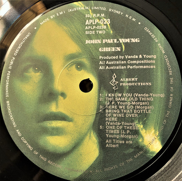 John Paul Young – Green LP vinyl record, image 7 of 9
