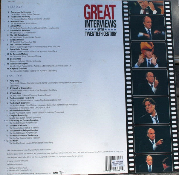 John Clarke, Bryan Dawe – Great Interviews Of The Twentieth Century LP vinyl record, image 2 of 4