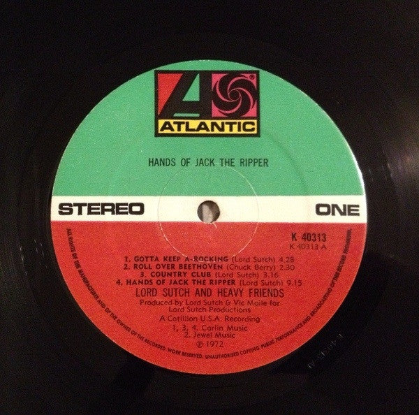 Lord Sutch And Heavy Friends – Hands Of Jack The Ripper LP vinyl record, image 5 of 6