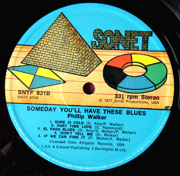 Phillip Walker – Someday You'll Have These Blues LP vinyl record, image 4 of 5