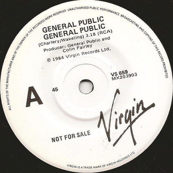 General Public – General Public 7" vinyl record, image 3 of 4