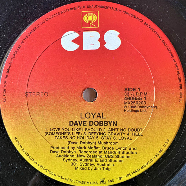 Dave Dobbyn – Loyal LP vinyl record, image 6 of 8