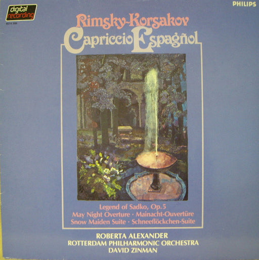 Nikolai Rimsky-Korsakov, Roberta Alexander, David Zinman, Rotterdams Philharmonisch Orkest – Capriccio Espagnõl / Legend Of Sadko, Op. 5 / May Night Overture • Die Mainacht-Ouvertüre / Snow Maiden Suite • Schneeflöckchen-Suite LP vinyl record, image 1 of 4
