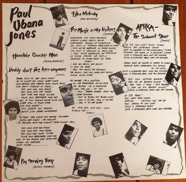 Paul Ubana Jones – Paul Ubana Jones LP vinyl record, image 5 of 6
