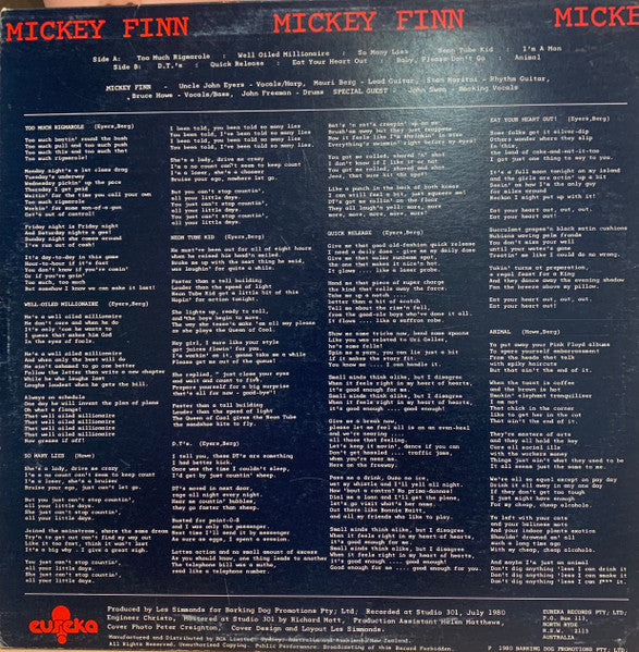 Mickey Finn – Mickey Finn LP vinyl record, image 2 of 5