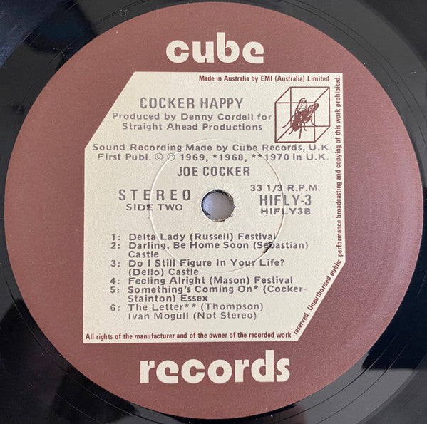 Joe Cocker – Cocker Happy LP vinyl record, image 3 of 4