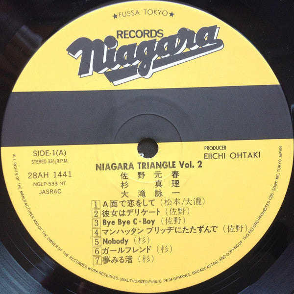 Niagara Triangle – Niagara Triangle Vol.2 = ナイアガラ トライアングル Vol.2 LP vinyl record, image 4 of 7