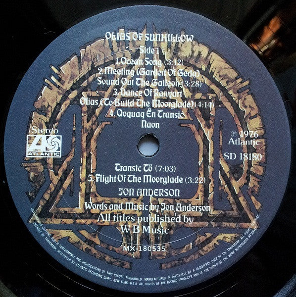 Jon Anderson – Olias Of Sunhillow LP vinyl record, image 9 of 10