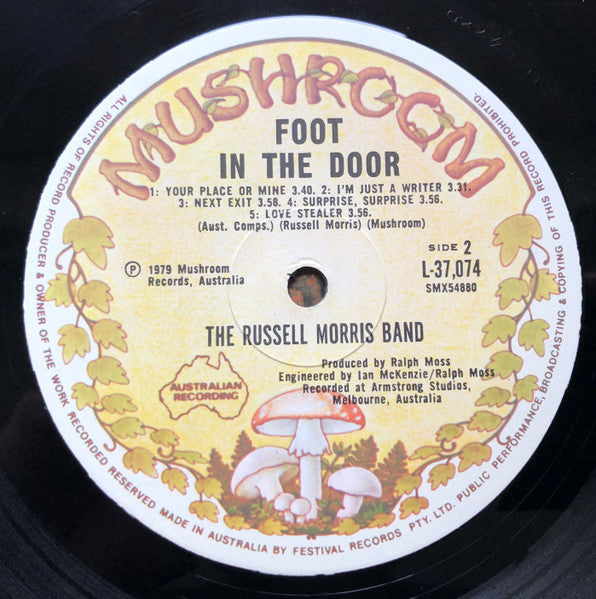 The Russell Morris Band – Foot In The Door LP vinyl record, image 4 of 4