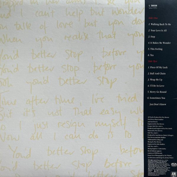 Sam Brown – Stop! LP vinyl record, image 2 of 7