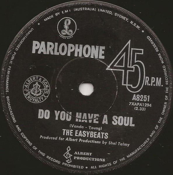 The Easybeats – Who'll Be The One 7" vinyl record, image 2 of 3