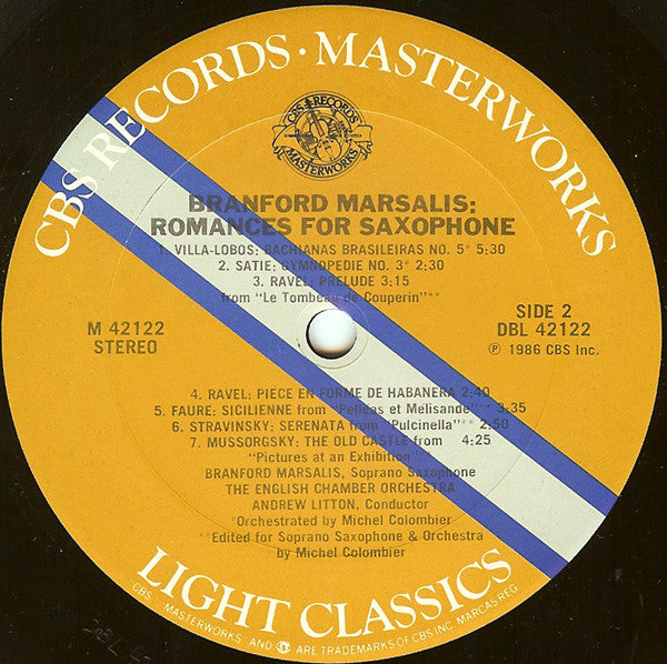 Branford Marsalis – Romances For Saxophone LP vinyl record, image 4 of 5
