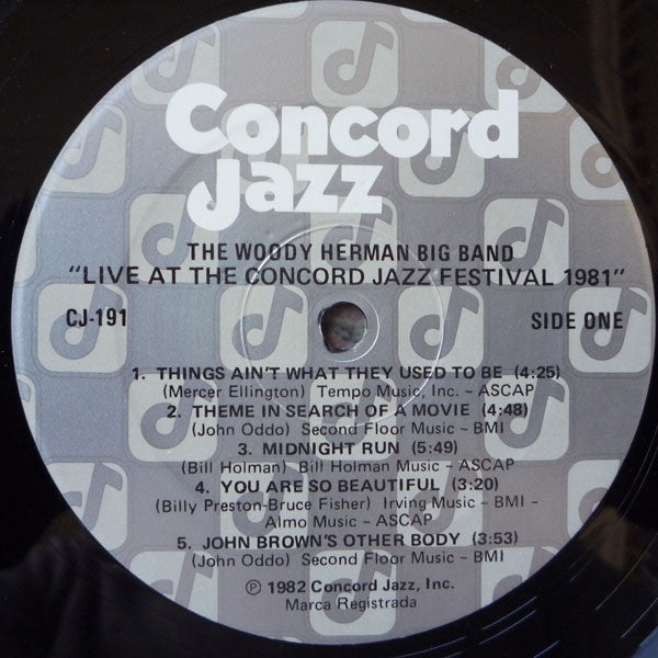 The Woody Herman Big Band – Live At The Concord Jazz Festival LP vinyl record, image 3 of 4
