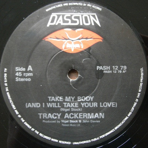 Tracy Ackerman – Take My Body (And I Will Take Your Love) 12" vinyl record, image 3 of 4