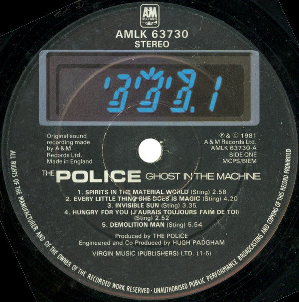 The Police – Ghost In The Machine LP vinyl record, image 5 of 7