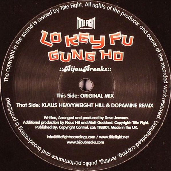 Lo-Key Fu – Gung Ho 12" vinyl record, image 1 of 2