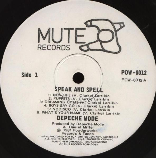 Depeche Mode – Speak & Spell LP vinyl record, image 3 of 4