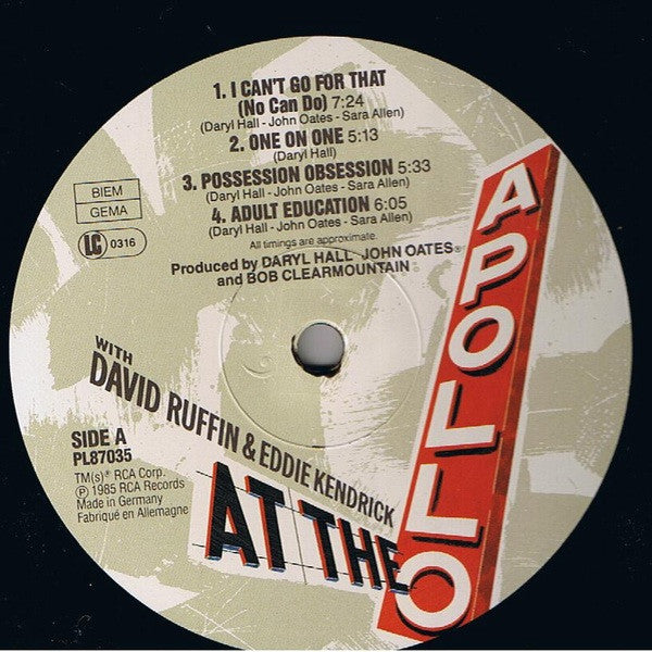 Daryl Hall & John Oates, David Ruffin, Eddie Kendricks – Live At The Apollo LP vinyl record, image 4 of 8