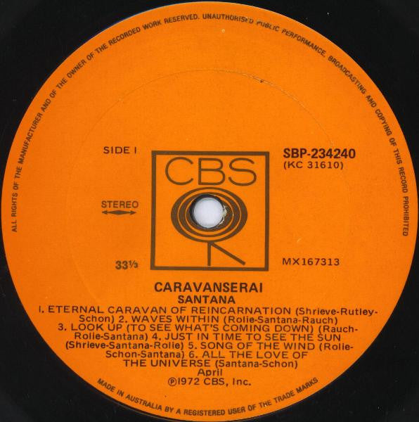 Santana – Caravanserai LP vinyl record, image 3 of 4
