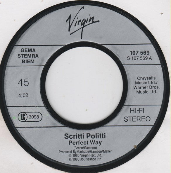 Scritti Politti – Perfect Way 7" vinyl record, image 3 of 4