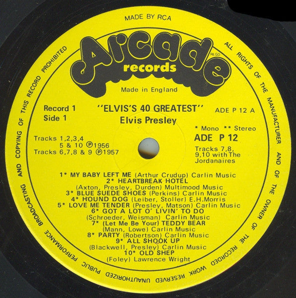 Elvis Presley – Elvis' 40 Greatest (2xLP) LP vinyl record, image 4 of 7