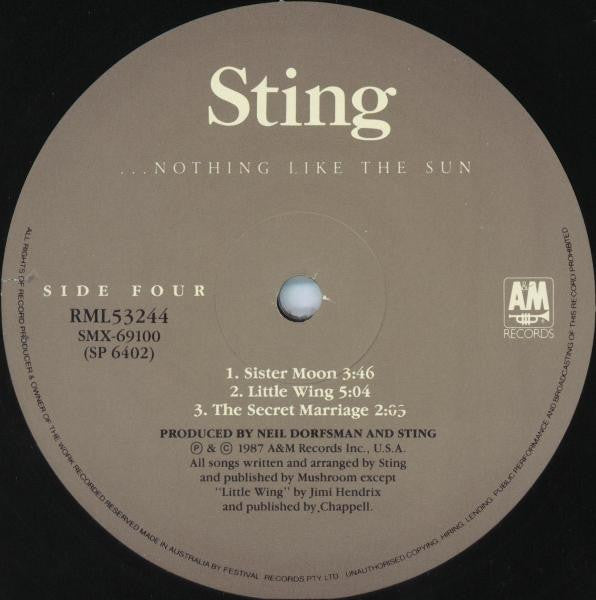 Sting – ...Nothing Like The Sun (2xLP) LP vinyl record, image 6 of 8